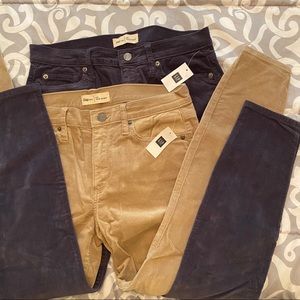 NWT 2 PAIRS! Gap soft true skinny corduroy jeans
